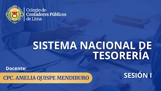 Sistema Nacional de Tesorería - Sesión I - CURSOS