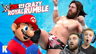 CRAZY Royal Rumble in WWE 2k19! Daniel Bryan, Bendy, Mario & K-City GAMING