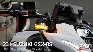 How To Install LED Front Turn Signals on 2023+ Suzuki GSX-8S by TST Industries