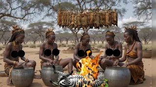 Into the Wild: Hadza Hunting and Cooking Adventure | RAIDING MONKEYS