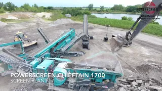 Concrete Crushing in closed circuit with Powerscreen