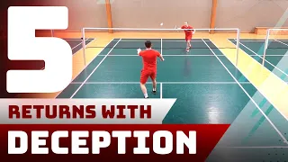 Badminton returns - 5 forehand deceptions