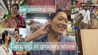 Ear piercing,Grocery day, Artur funny reaction 😂