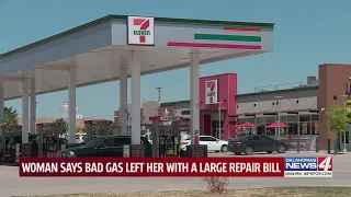 Woman says bad gas left her with repair bill
