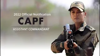 CAPF Assistant Commandant 2022 Notification | Vacancy, Eligibility, Selection Process