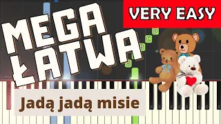 🎹 Jadą jadą misie - Piano Tutorial (MEGA ŁATWA wersja) 🎵 NUTY W OPISIE 🎼