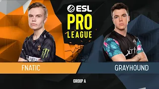 CS:GO - Fnatic vs. Grayhound [Dust2] Map 1 - Group A - ESL Pro League Season 9