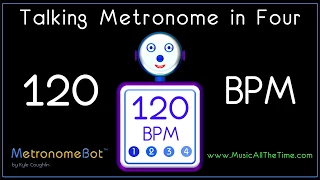 Talking metronome in 4/4 at 120 BPM MetronomeBot