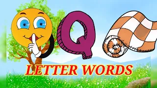 Q letter words with pictures for kids|words start with letter Q@LearnwithBhavishya 