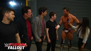 Zack Ryder celebrates with the cast of Entourage: Raw Fallout, May 25, 2015