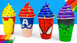 How to make Ice cream cup mod superhero Spider man, Hulk, Captain America, Ironman with Clay