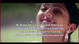 Tere Naam Humne Kiya karaoke complete including sad and female version