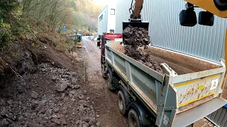 Liebherr A920 Mobilbagger / Aushub / Erdarbeiten für eine neue Zufahrt und Stützwand /GoPro / Bagger