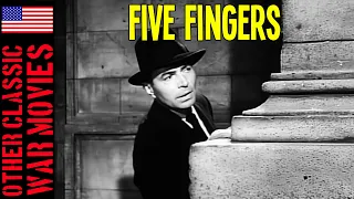 FIVE FINGERS.  1952 - WW2 Full Movie: James Mason decides to sell British secrets to the Germans:
