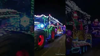 Annual Christmas light tractor run #xmas #festive #lights #tractor