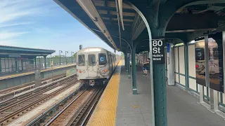 IND Fulton Street Lines: (A) and Relaying (C) trains at 80th Street