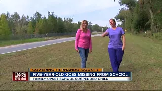 5-year-old runs away from elementary school, found by motorists then suspended for three days