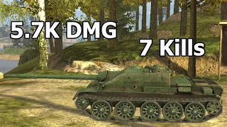 T-34-2G FT · 5.7K DAMAGE · 7 Kills · Wot Blitz Replay