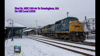 First Ex. MEC C40 8s To Framingham, MA On CSX Local L002!