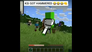 KSI vs DREAM :  SIDEMEN MINECRAFT 😂😂😂😂 #Shorts