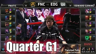 Fnatic vs Edward Gaming | Game 1 Quarter Finals LoL S5 World Championship 2015 | FNC vs EDG G1