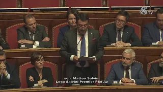 MATTEO SALVINI IN DIRETTA DAL SENATO PER LA COMMEMORAZIONE DI SILVIO BERLUSCONI (20.06.2023)