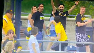 Pirates fan throws home run ball into the river