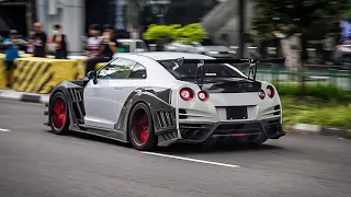 GTR R35 Gathering at Millenia Walk! 20+ R35s & Screaming Lamborghini Aventadors