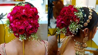 Bridal Floral Bun बनाने का आसान तरीका ||ब्राइडल जुड़ा || By Salonfact