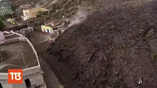 Drone revela devastador avance de lava en Las Palmas