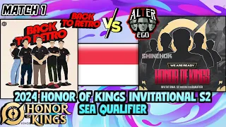 Back To Retro vs Alter Ego Match 1 HoK Invitational Indonesia