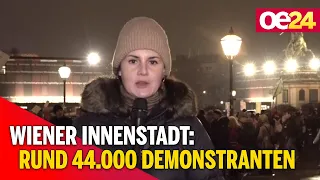 Corona: Rund 44.000 Demonstranten in Wiener Innenstadt