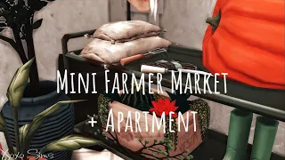 The Sims 4 || Строительство + История || No CC || Mini Farmer Market + Apartment 🪴 || Speedbuild
