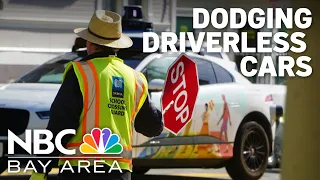 School crossing guards say they've had to dodge driverless cars to avoid being hit