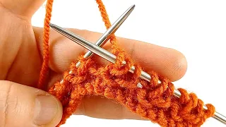 ABSOLUTELY INCREDIBLE Easy! and Beautiful Knitting Stitch. Two needle knitting tutorial