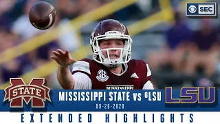 Mississippi State Bulldogs vs #6 LSU Tigers  | SEC Football Extended Highlights | CBS Sports HQ