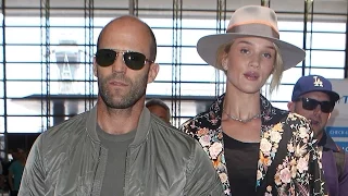 Jason Statham And Rosie Huntington-Whiteley Turning Heads At LAX