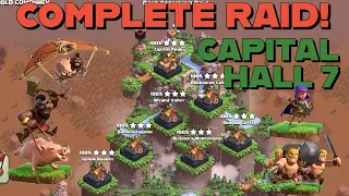 CAPITAL HALL 7 COMPLETE RAID! Easy attack strategies that anyone can do | Clash of Clans