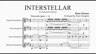 Interstellar – Main Theme for Saxophone Quartet