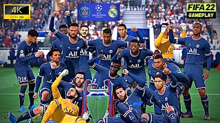 FIFA 22 PSG VS REAL MADRID | UEFA CHAMPIONS LEAGUE FINALS GAMEPLAY [4K HDR 60FPS]
