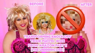 TRANSFORMING KNOCK OFF TRIXIE MATTEL WIGS FROM AMAZON PART II | THE UNHhhhCORE