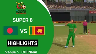 BANGLADESH Vs SRI LANKA I T20I World Cup 2012 l Match 4 Highlights l Super 8 l  Rael Cricket 24