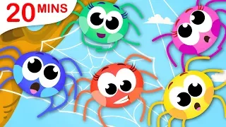 5 Little Spiders | Incy Wincy Spider | Princess Cinderella | Kids Songs by Little Angel