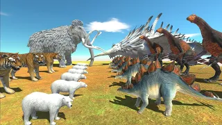 Mammoth Modern Mammals VS Bewilderbeast Herbivore Dinosaurs - Animal Revolt Battle Simulator