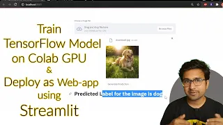 How to train test and deploy Tensorlfow model on google colab using streamlit