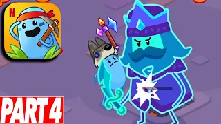 DUMB WAYS TO SURVIVE NETFLIX Gameplay Walkthrough Part 4 - Defeat Ghostly Knights, Defeat Ghost King