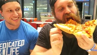 One Bite Pizza Eating Contest vs Harley (Epic Meal Time)