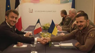 Ukraine's President Zelensky meets France's Macron at G7 summit | AFP