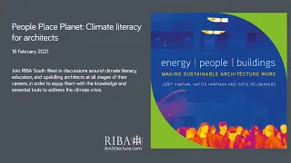 People, Place, Planet: Climate literacy for architects