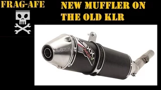 New Lexx Muffler on the old KLR